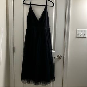EXPRESS | Spaghetti straps black lace cocktail dress | size 8